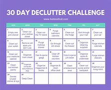 Image result for 30-Day Declutter Calendar Challenge