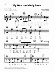 Image result for My One and Only Love Sheet Music
