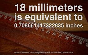 Image result for 18 mm in Inches