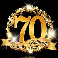 Image result for Gold Happy 70 Birthday