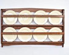 Image result for Wall Mounted Wood Plate Rack