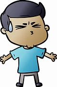 Image result for Cartoon Guy Sweating