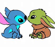 Image result for Sketch Drawings of Baby Yoda and Stitch