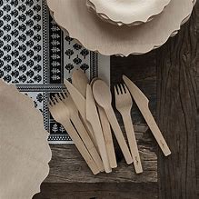 Image result for Disposable Bamboo Cutlery