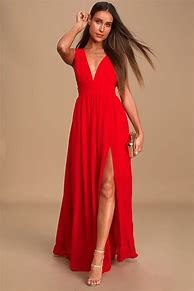 Image result for Red Maxi Dress