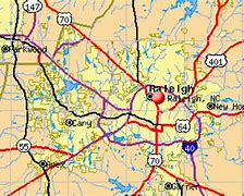Image result for Zip Code Map Raleigh NC Area