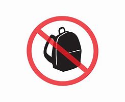 Image result for No Backpacks Sign