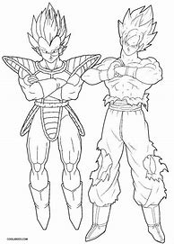 Image result for Dragon Ball Z Goku vs Vegeta Coloring Pages
