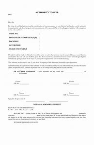 Image result for Authority to Sell Property Condominium Sample Letter