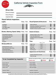 Image result for California DMV Vehicle Inspection Form