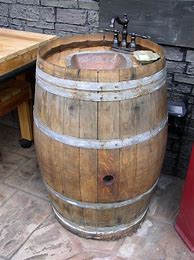 Image result for wine barrel kitchen sink