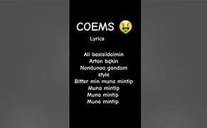 Image result for Coems Song Lyrics