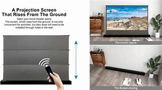 Image result for Floor Rising Projector Screen 150-Inch