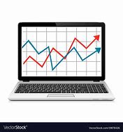 Image result for Picture of a Laptop with Chart On Screen