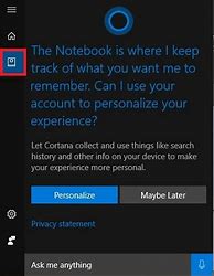 Image result for Cortana Settings