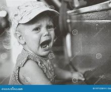 Image result for Crying Baby Black and White