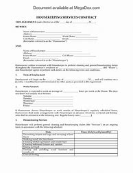 Image result for Housekeeping Work Contract Samples