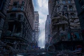 Image result for Green Post-Apocalyptic City Ruins