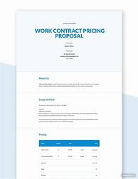 Image result for Pricing Contract Template Example
