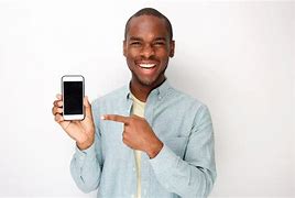 Image result for Happy Person Holding iPhone