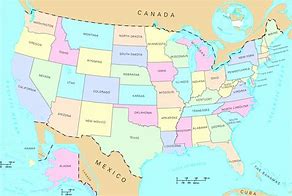 Image result for Us Map with States On It