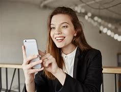 Image result for Happy Person Looking at Phone