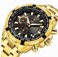 Image result for Waterproof Gold Watch
