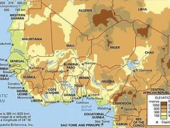 Image result for Physical Map of West Africa