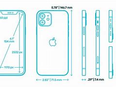 Image result for iPhone 12 Screeen Size Diagram