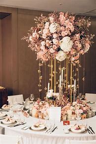 Image result for Pink and Gold Wedding Reception