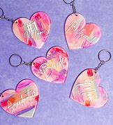 Image result for Heart Acrylic Keychain Design