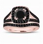 Image result for Rose Gold and Black Engagement Rings