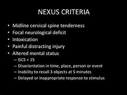 Image result for Nexus Criteria Cervical Spine