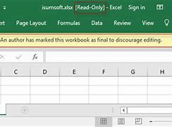 Image result for Excel Sheet Read-Only