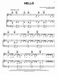 Image result for Hello Adele Piano Sheet Music