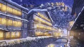 Image result for Winter Anime City