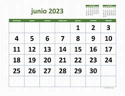 Image result for Calendario. Junio 23