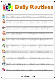 Image result for My Daily Routine Writing Worksheet