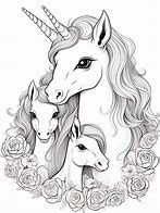 Image result for Unicorn Family Coloring Page