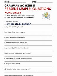 Image result for Grammar Worksheet About Questions with Be