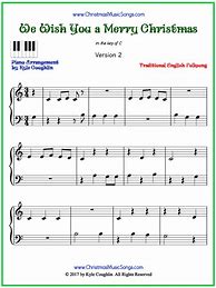 Image result for We Wish You a Merry Christmas Piano Sheet