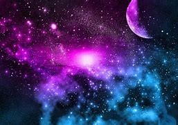 Image result for Moon with Galaxy Background