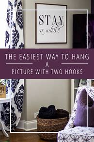 Image result for How to Hang a Picture with Two Hooks