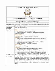 Image result for Air Force Lesson Plan Template