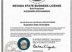 Image result for Nevada State Business License