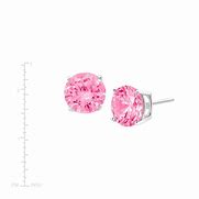 Image result for Bright Pink Zircon 8Mm Stud Earrings