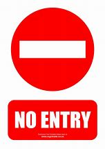 Image result for Blank No Entry. Sign