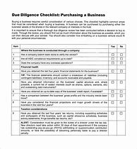 Image result for Due Diligence Checklist Template for Taxes