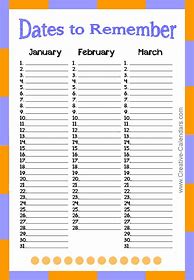 Image result for Printable Monthly Calendar