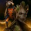 Image result for Rocket and Baby Groot Canvas Poster